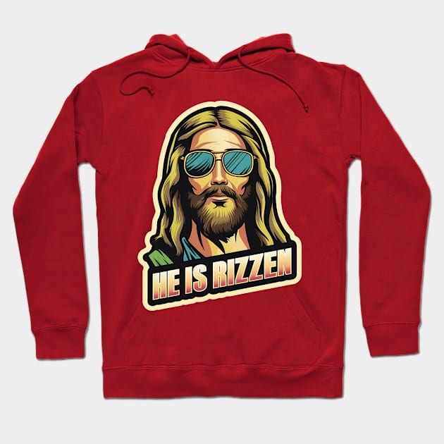 HE IS RIZZEN FUNNY JESUS Hoodie by WeirdFlex